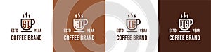 Letter GI and IG Coffee Logo, suitable for any business related to Coffee, Tea, or Other with GI or IG initials