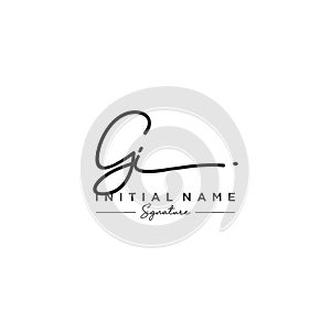 Letter GI Signature Logo Template Vector