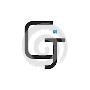 Letter gj simple linear geometric logo
