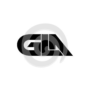 Letter GLA simple monogram logo icon design.