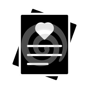 Letter glyph flat vector  icon