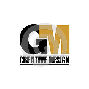 Letter GM simple monogram logo icon design. photo