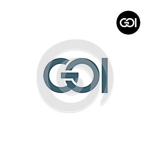 Letter GOI Monogram Logo Design