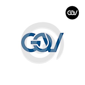 Letter GOV Monogram Logo Design photo