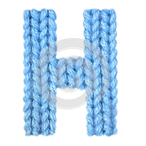Letter H english alphabet, color blue