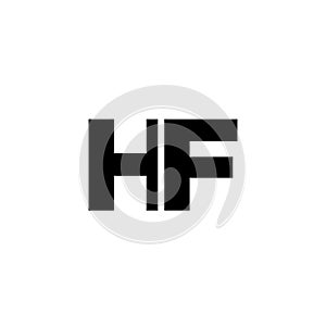 Letter H and F, HF logo design template. Minimal monogram initial based logotype
