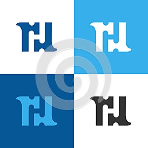 Letter H hammer logo icon, repair tool kit symbol - Vector