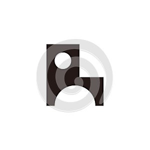 letter h home basic shape geometric logo vector