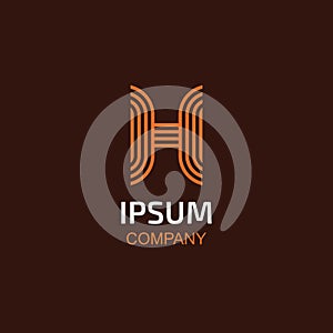 Letter H logo monogram creative idea, initial emblem