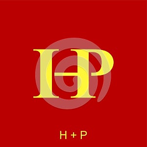 Letter H and P initials concept. Very suitable various business purposes also for symbol, logo, company name, brand name.