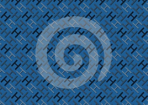 Letter H pattern in different colored blue shades for wallpaper