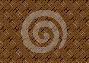 Letter H pattern in different colored brown shades for wallpaper