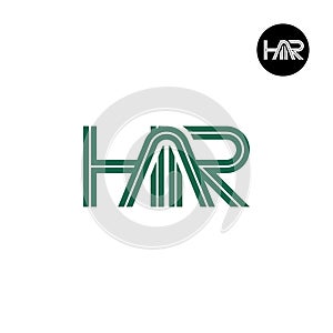 Letter HAR Monogram Logo Design with Lines