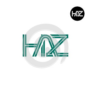 Letter HAZ Monogram Logo Design with Lines photo