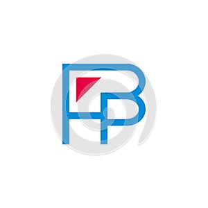 letter hpb simple triangle arrow up logo vector