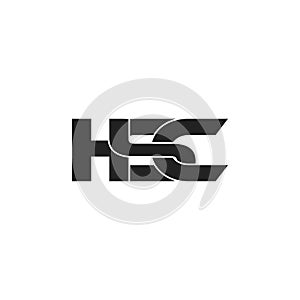 Letter HSC simple monogram logo icon design.