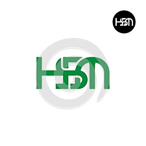 Letter HSM Monogram Logo Design photo