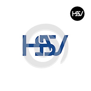 Letter HSV Monogram Logo Design