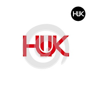 Letter HUK Monogram Logo Design
