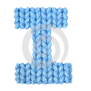 Letter I english alphabet, color blue