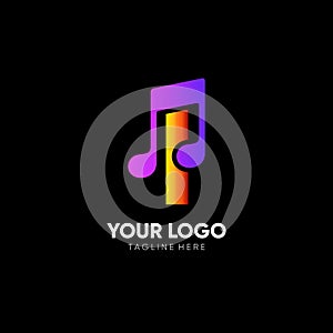 Letter I Initial Music Logo Design Vector Icon Graphic Emblem Illustration