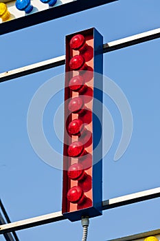 Letter I in lights