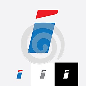 Letter i logo design vector template