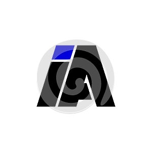 Letter IA simple monogram logo icon design. photo