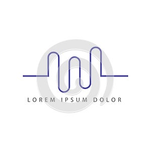 Letter icon logo isometric design