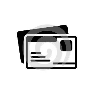 Black solid icon for Letter, message and doux