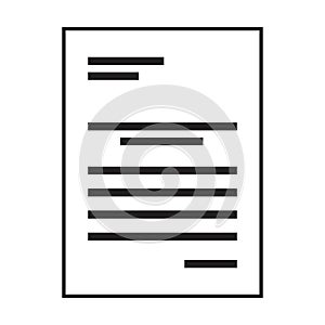 Letter icon vector for business file data and documentation report