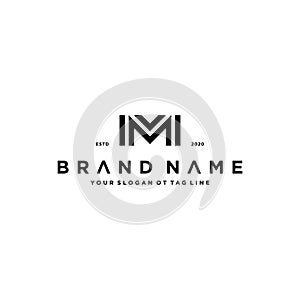 letter IMI logo design concept vector