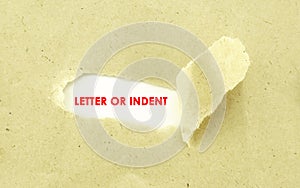 LETTER OF INDENT photo