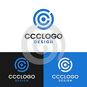 Letter Inital CCC Circle Logo Design Template