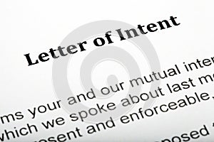 Una carta de intención 