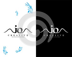 Letter io, oi creative logo design vector