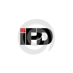 Letter IPD simple monogram logo icon design.