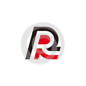 letter ir ri colorful outline geometric line logo vector photo
