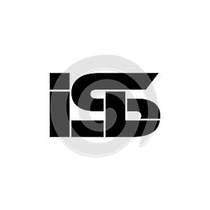 Letter ISL simple monogram logo icon design.