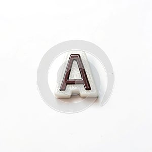Letter A isolated on white background