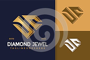 Letter J and C Diamond Logo Design, brand identity logos vector, modern logo, Logo Designs Vector Illustration Template