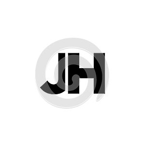 Letter J and H, JH logo design template. Minimal monogram initial based logotype