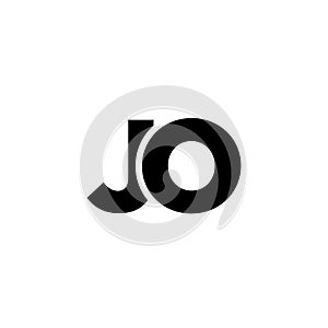 Letter J and O, JO logo design template. Minimal monogram initial based logotype