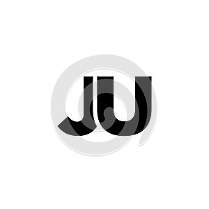 Letter J and U, JU logo design template. Minimal monogram initial based logotype photo