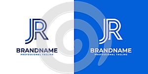 Letter JR Line Monogram Logo, suitable for business with JR or RJ initials