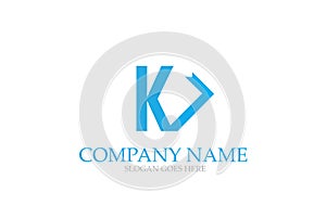 Letter K Abstract Initial Logo Design Vector.