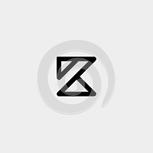 Letter K AK KA Z Monogram Logo Design Minimal Icon photo