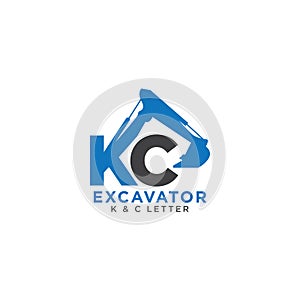 Letter K and C initial excavator