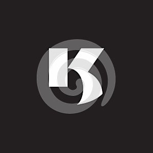 letter k fabric symbol geometric logo vector
