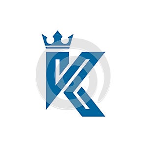 Letter K king logo icon